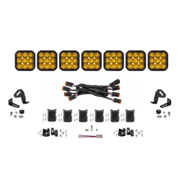 Picture of Diode Dynamics SS5 Sport Universal CrossLink 7-Pod Lightbar - Yellow Driving