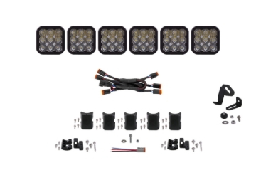 Picture of Diode Dynamics SS5 Pro Universal CrossLink 6-Pod Lightbar - White Driving