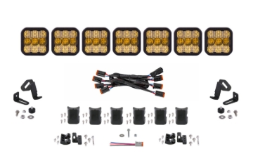 Picture of Diode Dynamics SS5 Sport Universal CrossLink 7-Pod Lightbar - Yellow Combo