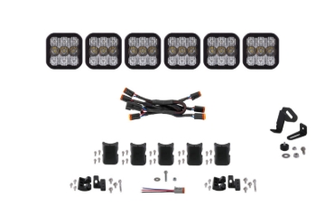 Picture of Diode Dynamics SS5 Pro Universal CrossLink 6-Pod Lightbar - White Combo