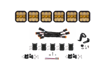 Picture of Diode Dynamics SS5 Sport Universal CrossLink 6-Pod Lightbar - Yellow Combo
