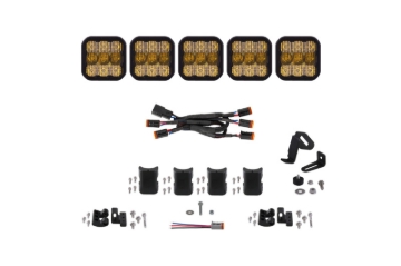 Picture of Diode Dynamics SS5 Pro Universal CrossLink 5-Pod Lightbar - Yellow Combo