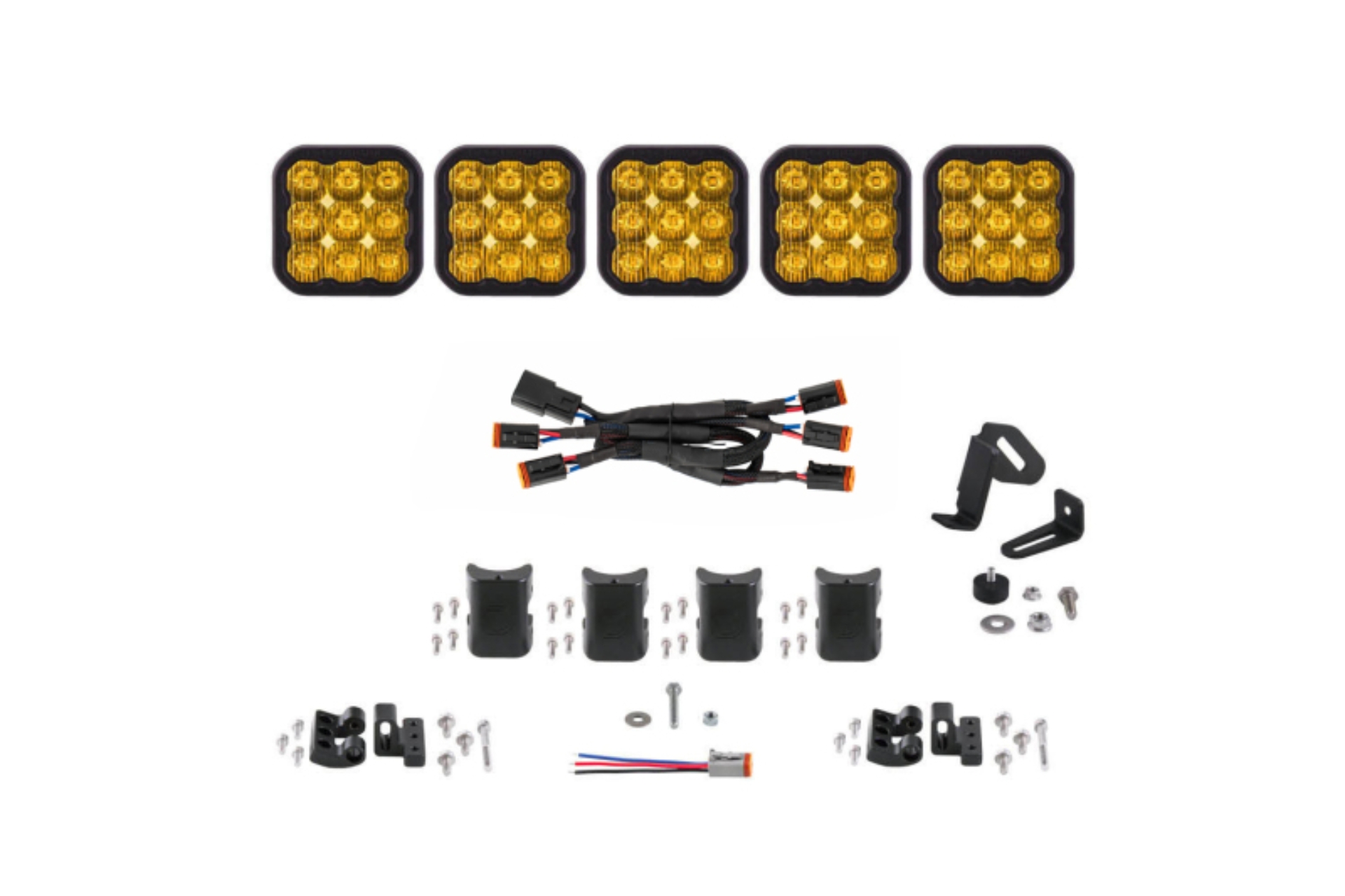 Picture of Diode Dynamics SS5 Sport Universal CrossLink 5-Pod Lightbar - Yellow Driving