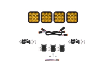 Picture of Diode Dynamics SS5 Pro Universal CrossLink 4-Pod Lightbar - Yellow Driving