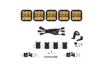 Picture of Diode Dynamics SS5 Sport Universal CrossLink 5-Pod Lightbar - Yellow Combo