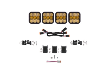 Picture of Diode Dynamics SS5 Pro Universal CrossLink 4-Pod Lightbar - Yellow Combo