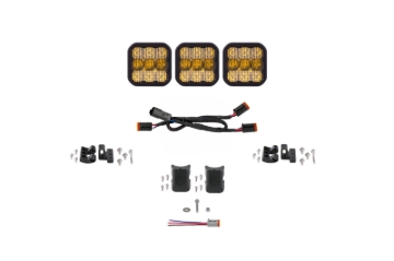 Picture of Diode Dynamics SS5 Pro Universal CrossLink 3-Pod Lightbar - Yellow Combo