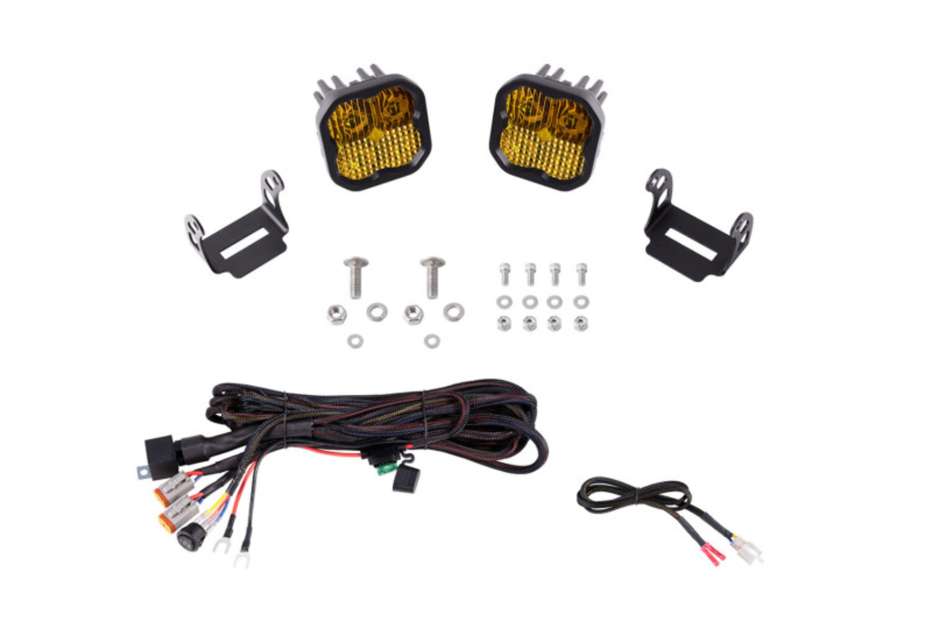 Picture of Diode Dynamics 21-22 Ford F-150 SS3 Stage Series Backlit Ditch Light Kit - Sport Yellow Combo