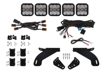 Picture of Diode Dynamics 21-22 Ford F-150 SS5 Grille CrossLink Lightbar Kit- Pro White Combo
