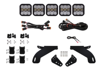 Picture of Diode Dynamics 21-22 Ford F-150 SS5 Grille CrossLink Lightbar Kit - Sport - White Combo