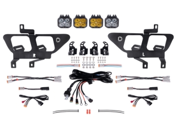 Picture of Diode Dynamics 21-22 Ford F-150 SS3 LED Fog Pocket Kit - Yellow Sport