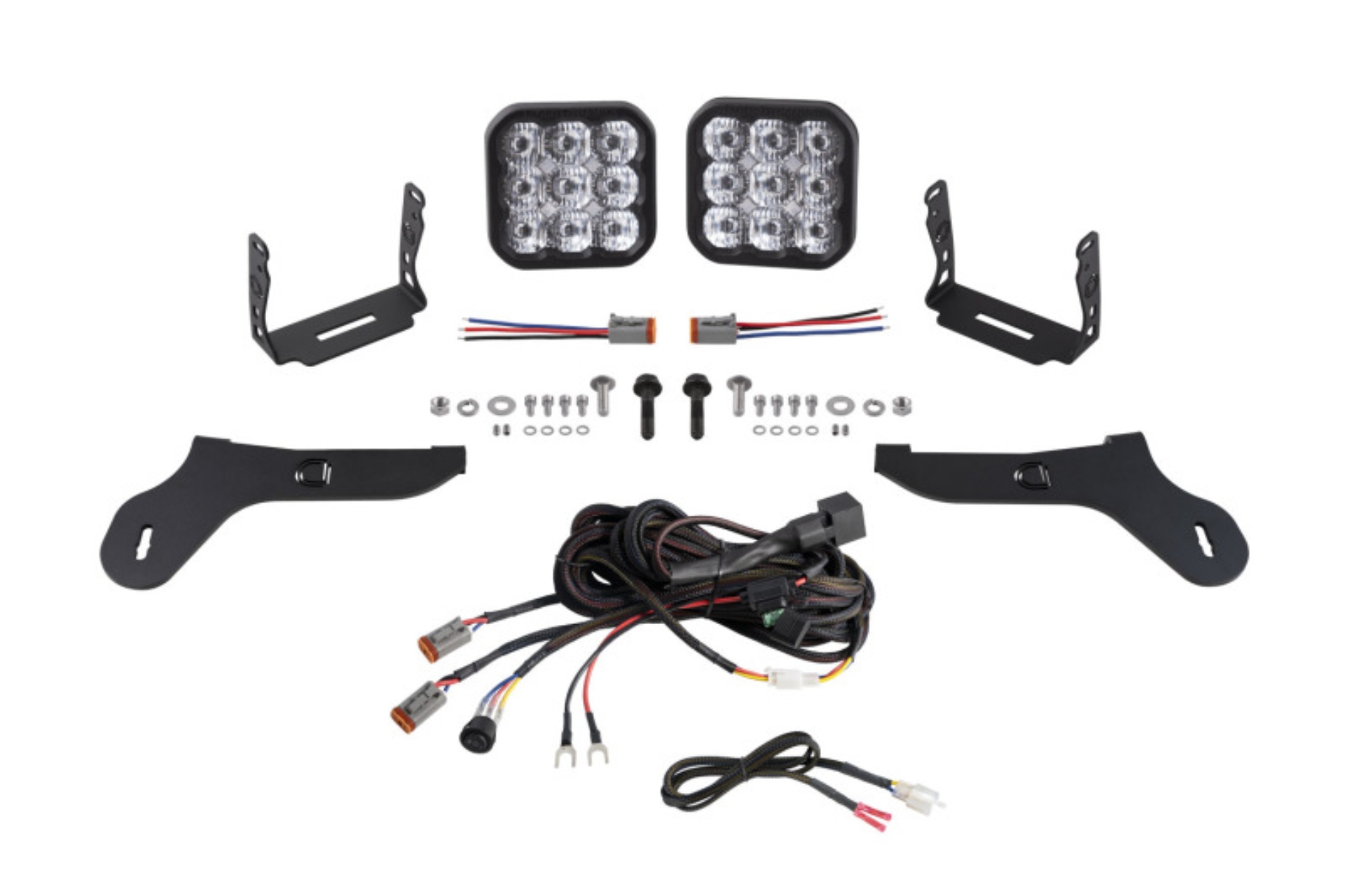 Picture of Diode Dynamics 17-20 Ford Raptor SS5 Bumper LED Pod Light Kit - Pro White Driving