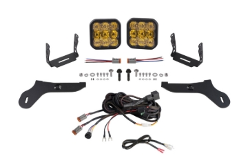 Picture of Diode Dynamics 17-20 Ford Raptor SS5 Bumper LED Pod Light Kit - Yellow Pro Combo