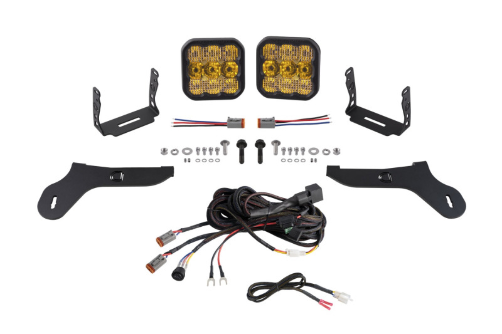 Picture of Diode Dynamics 17-20 Ford Raptor SS5 Bumper LED Pod Light Kit - Sport Yellow Combo