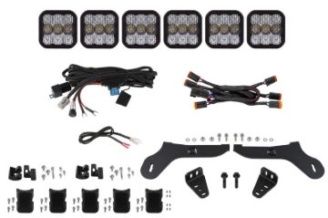 Picture of Diode Dynamics 17-20 Ford Raptor SS5 Grille CrossLink Lightbar Kit - Pro White Combo
