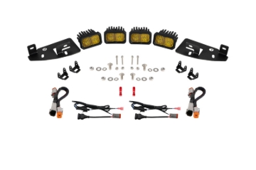 Picture of Diode Dynamics SSC2 LED Fog Pocket Kit for 2019-Present Ram - Yellow Sport