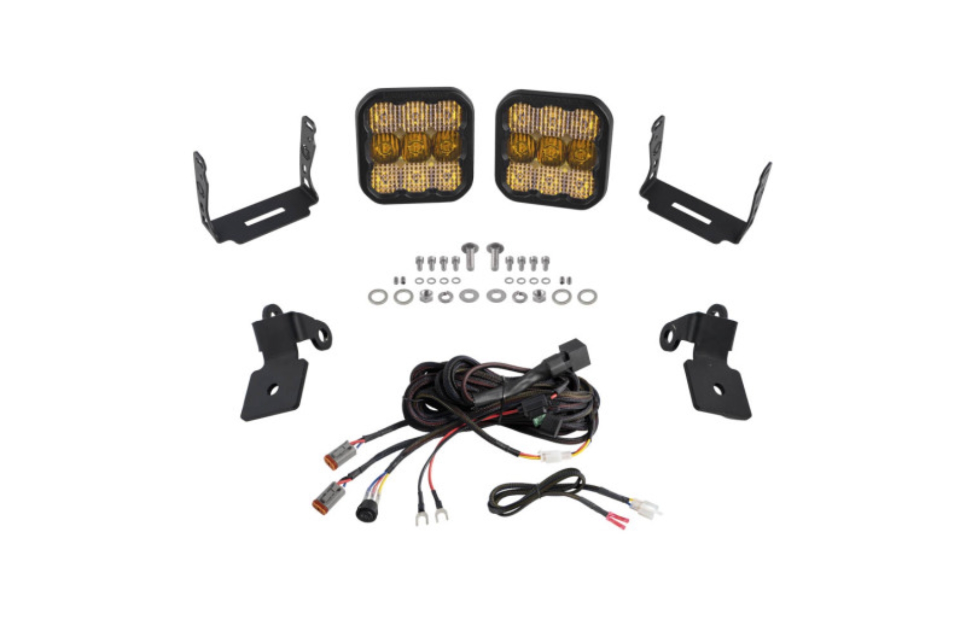 Picture of Diode Dynamics 20-Present Polaris RZR A-Pillar LED Pod Kit SS5 Sport - Yellow Combo