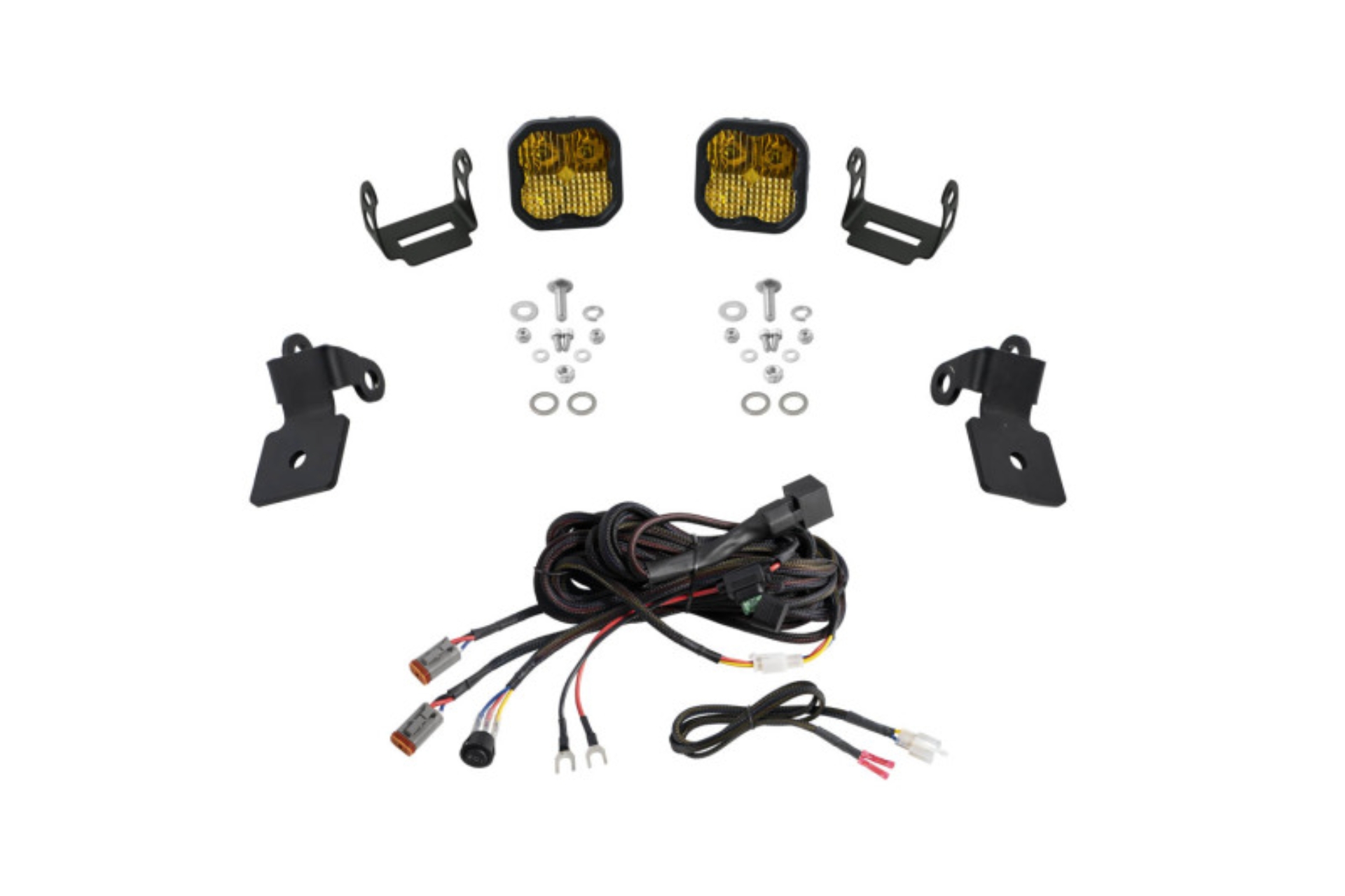 Picture of Diode Dynamics 20-Present Polaris RZR A-Pillar LED Pod Kit SS3 Sport - Yellow Combo