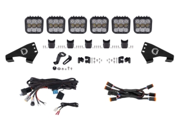Picture of Diode Dynamics 20-Present Polaris RZR SS5 Pro CrossLink Roof - White Combo Lightbar Kit