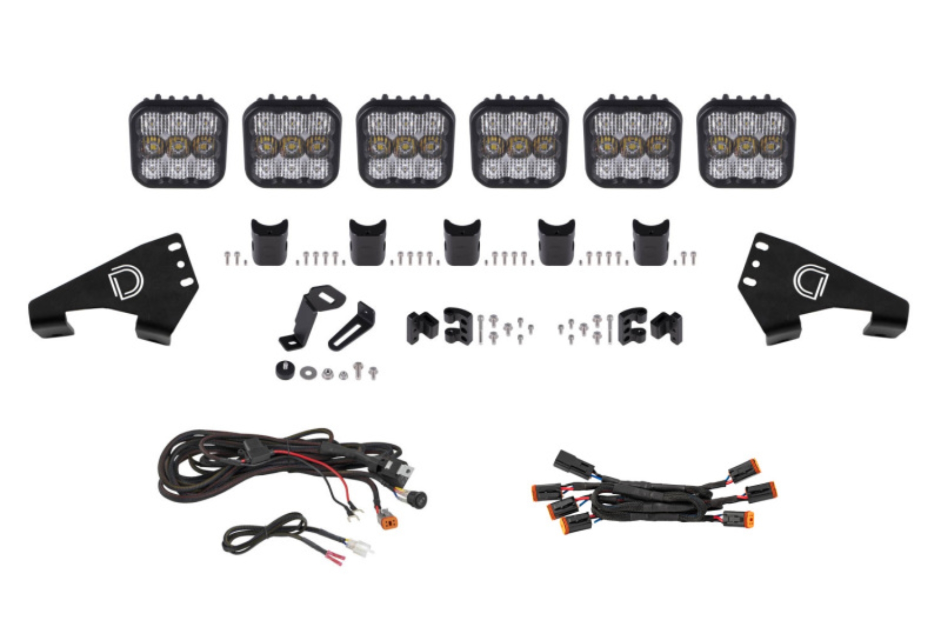 Picture of Diode Dynamics 20-Present Polaris RZR SS5 Sport CrossLink Roof - White Combo Lightbar Kit