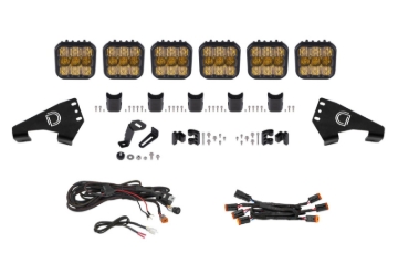Picture of Diode Dynamics 20-Present Polaris RZR SS5 Sport CrossLink Roof - Yellow Combo Lightbar Kit