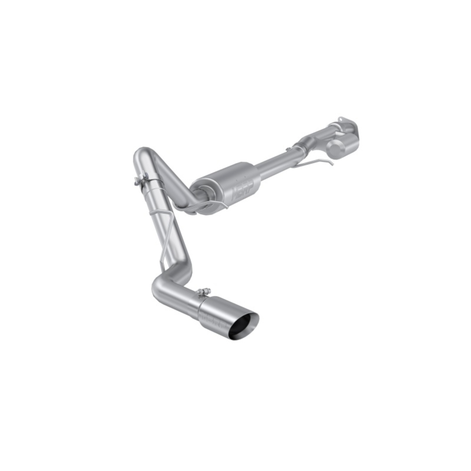 Picture of MBRP 19-24 GM 1500 Silverado/Sierra 2.7L T304 SS 3in Cat-Back w/ Single Side 4in Dual Wall Tip