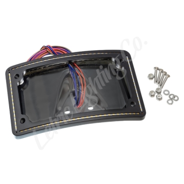 Picture of Letric Lighting 99-03 Sportster Perfect Plate Light Black Curved License Plate Frame
