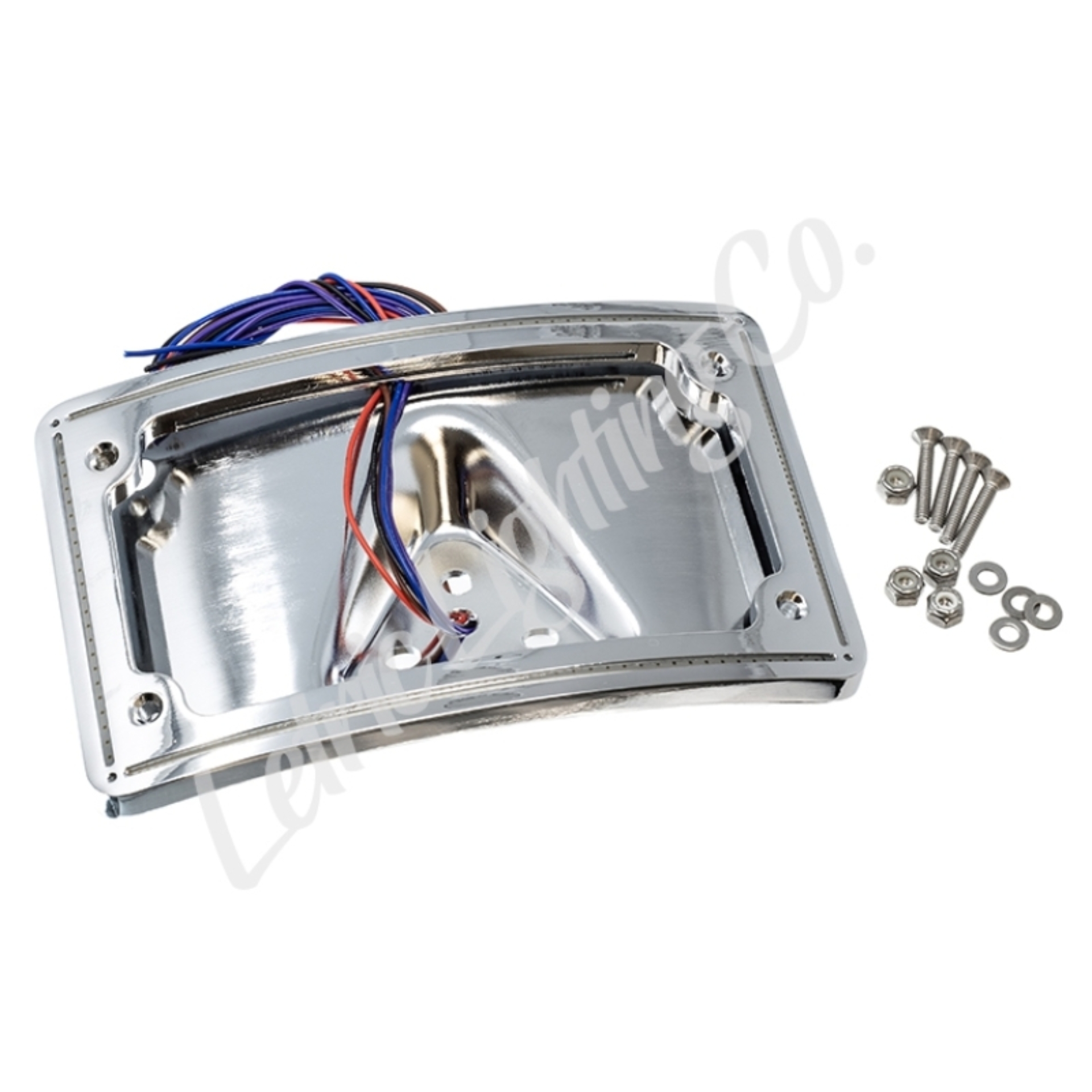 Picture of Letric Lighting 04-13 Sportster Perfect Plate Light Chrome Curved License Plate Frame