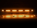Picture of Putco 16in Universal Light Bar LED Tri-Hornet - Amber/White/Blue Single