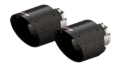 Picture of Borla 15-24 Dodge Charger V8 / 2023 Chrysler 300C T-304 SS Tips 5in Outlet - Carbon / Black Anodized