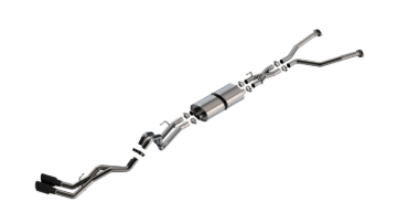 Picture of Borla 22-24 Toyota Tundra 3.4L V6 (Inc. Hyb.) Ext. Cab/STD Bed/145.7in WB S-Type Cat-Back - Blk Chrm