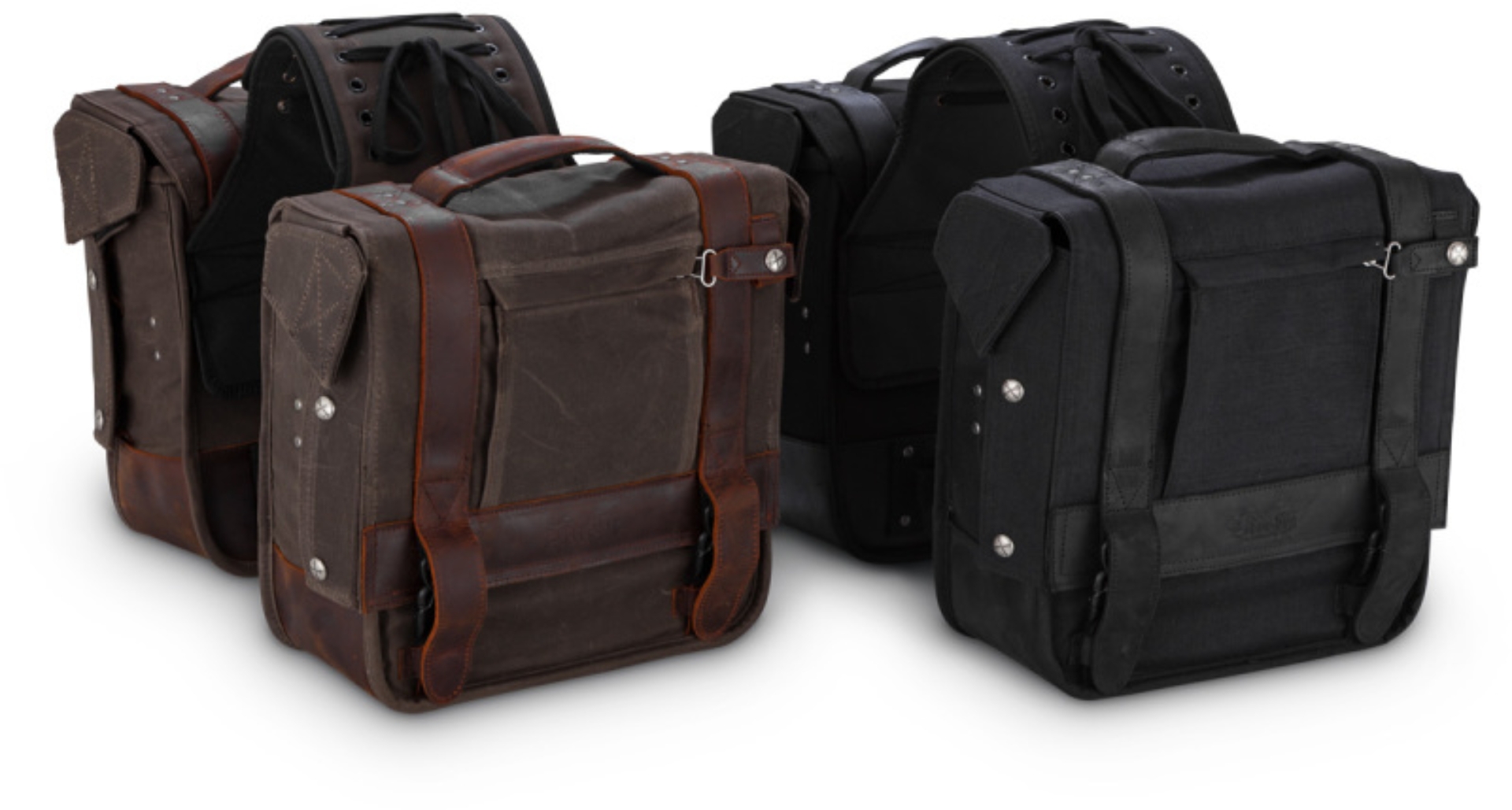 Picture of Burly Brand Throw-over Saddlebag - Dark Oak