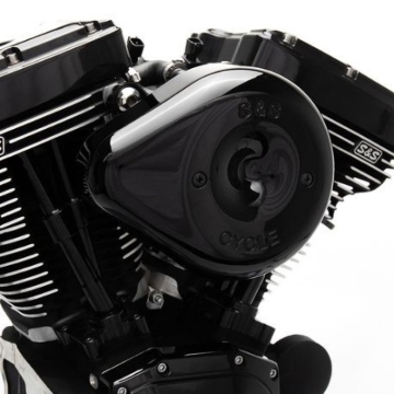 Picture of S&S Cycle 07-17 BT Stealth Air Cleaner Kit w/ Black Teardrop Cover