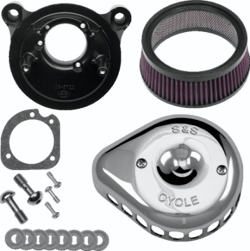 Picture of S&S Cycle 01-15 Fuel-Injected Softail Models Stealth Air Cleaner Kit w/ Chrome Mini Teardrop Cover