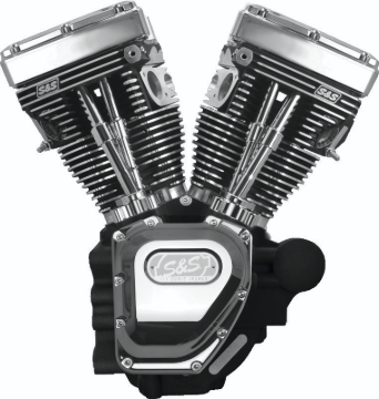 Picture of S&S Cycle 07-16 Touring Models T111 T-Series Long Block Engine - Wrinkle Black