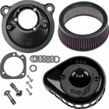 Picture of S&S Cycle 2007+ XL Sportster Models Stealth Air Cleaner Kit w/ Gloss Black Mini Teardrop Cover