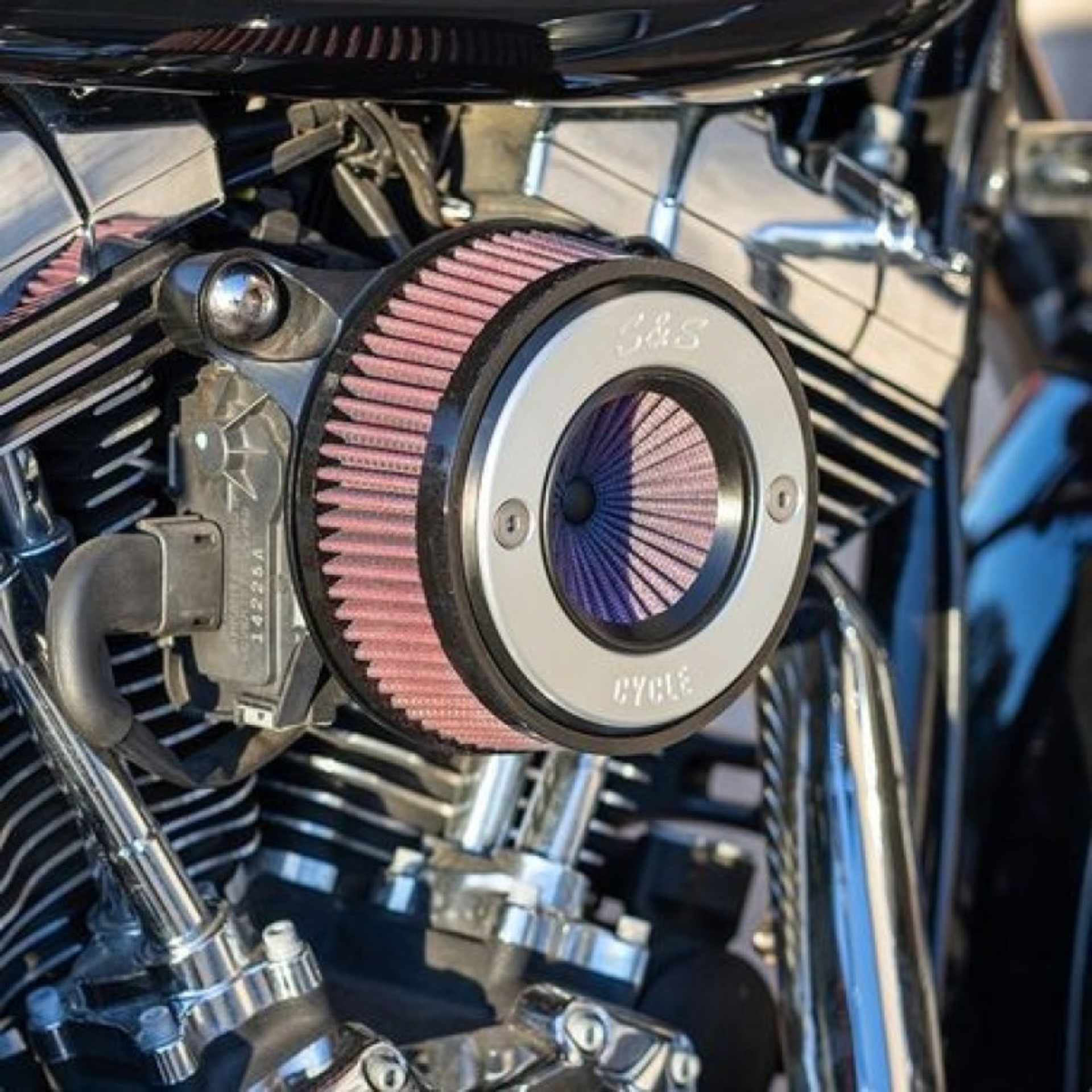 Picture of S&S Cycle 08-16 Touring/16-17 Softail Stealth Air Stinger Kit w/ S&S Ring