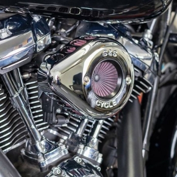 Picture of S&S Cycle 2017+ M8 Models Stealth Air Stinger Kit w/ Chrome Teardrop