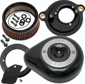 Picture of S&S Cycle 2017+ M8 Models Stealth Air Cleaner Kit w/ Carbon Fiber Cover