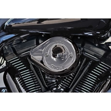 Picture of S&S Cycle 17-23 M8 Models Lava Chrome Stealth Teardrop Air Cleaner Kit