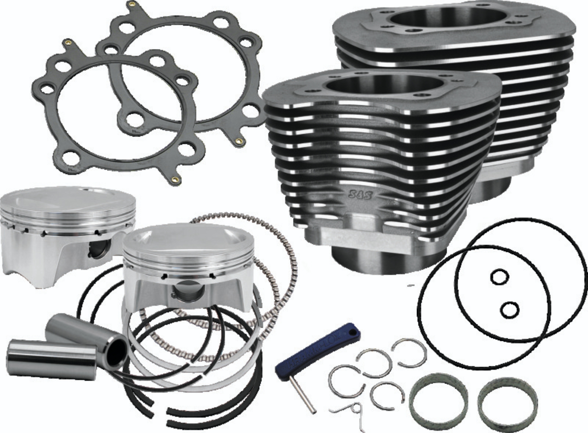 Picture of S&S Cycle 07-17 BT 107in Bolt-In Big Bore Kit - Wrinkle Black