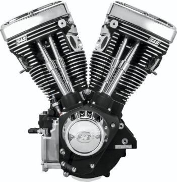 Picture of S&S Cycle 84-99 BT V111 Long Block Engine - Wrinkle Black