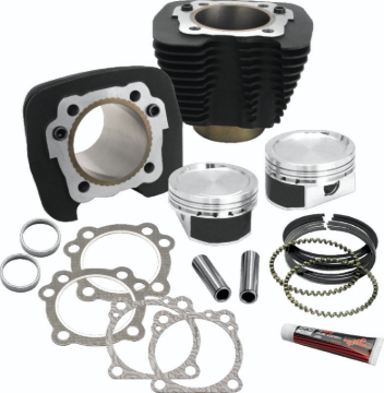 Picture of S&S Cycle 86-19 Sportster Models 883 to 1200cc Conversion Kit - Wrinkle Black