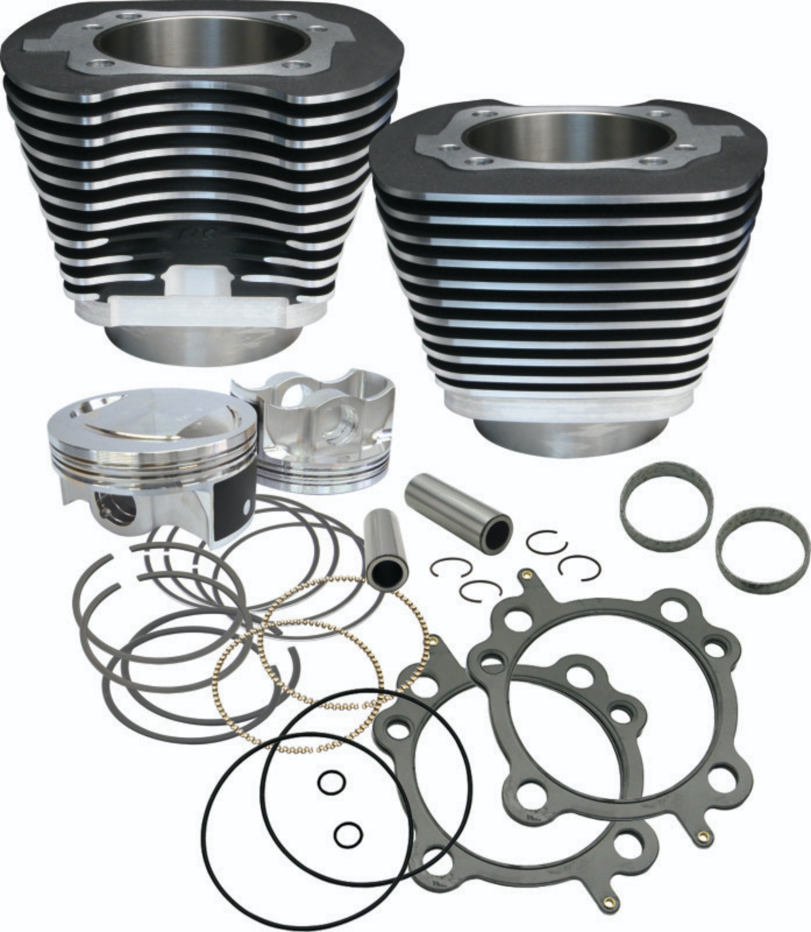 Picture of S&S Cycle 99-06 BT 97in Big Bore Cylinder Kit - Wrinkle Black