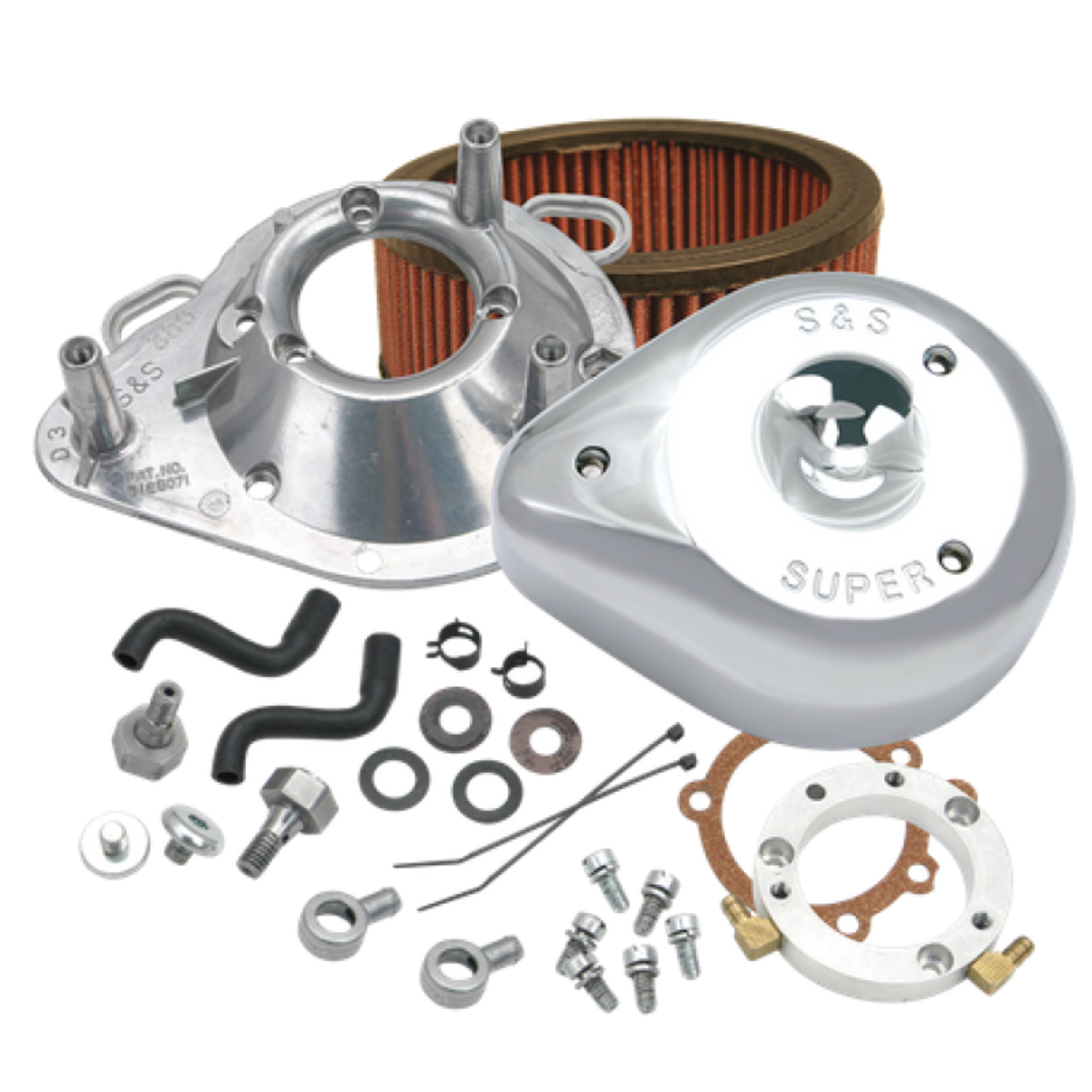 Picture of S&S Cycle 93-06 BT w/ Stock CV Carburetors Teardrop Air Cleaner Kit