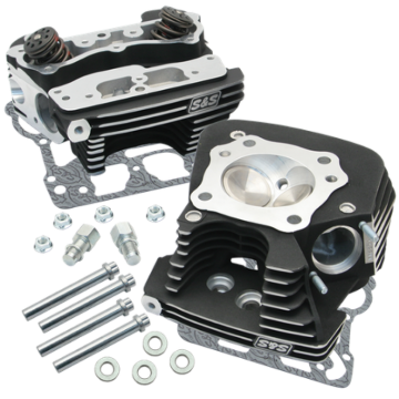 Picture of S&S Cycle 08-16 Touring Super Stock 89cc Cylinder Head Kit - Wrinkle Black