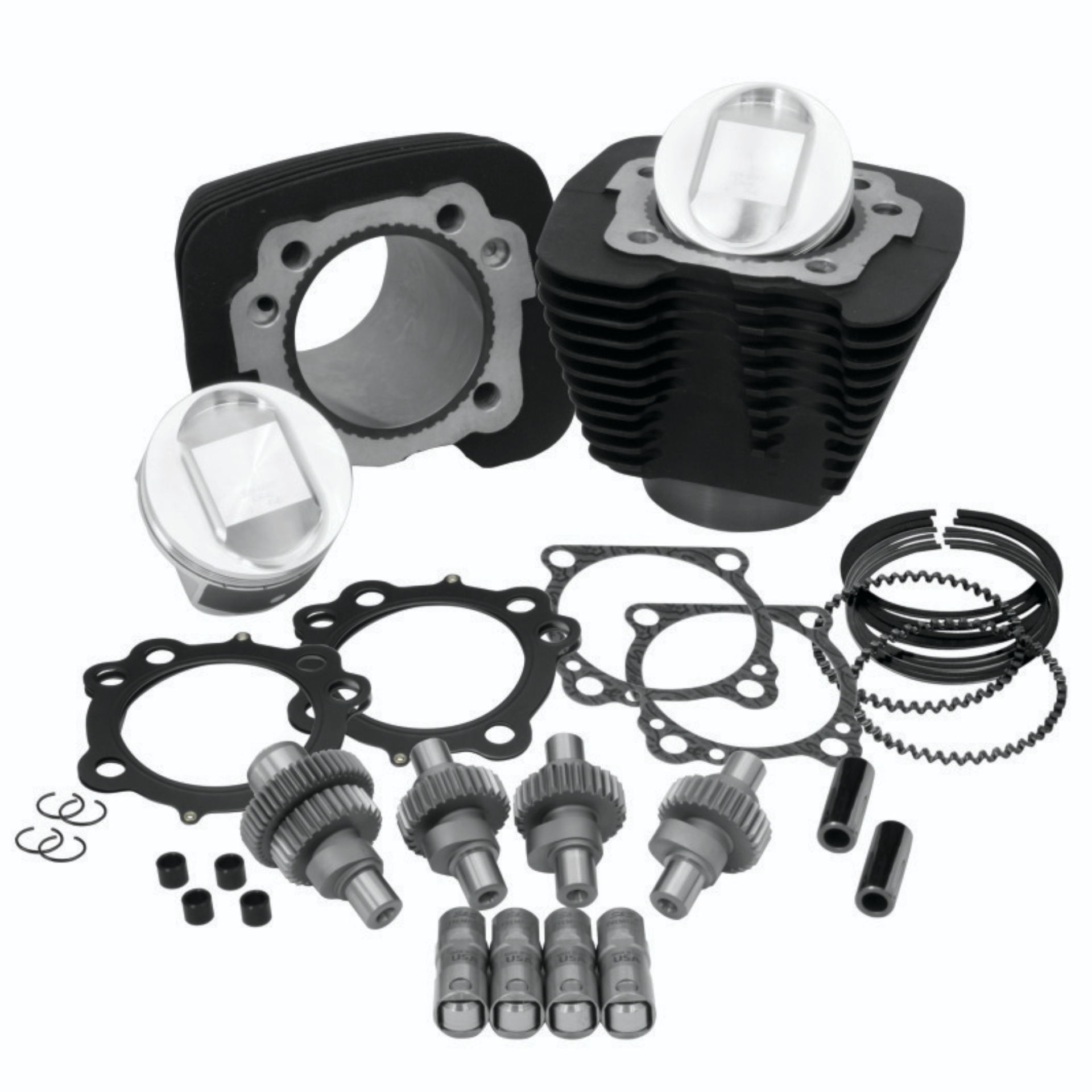 Picture of S&S Cycle 00-21 Sportster Models 1200cc to 1250cc Hooligan Kit - Wrinkle Black