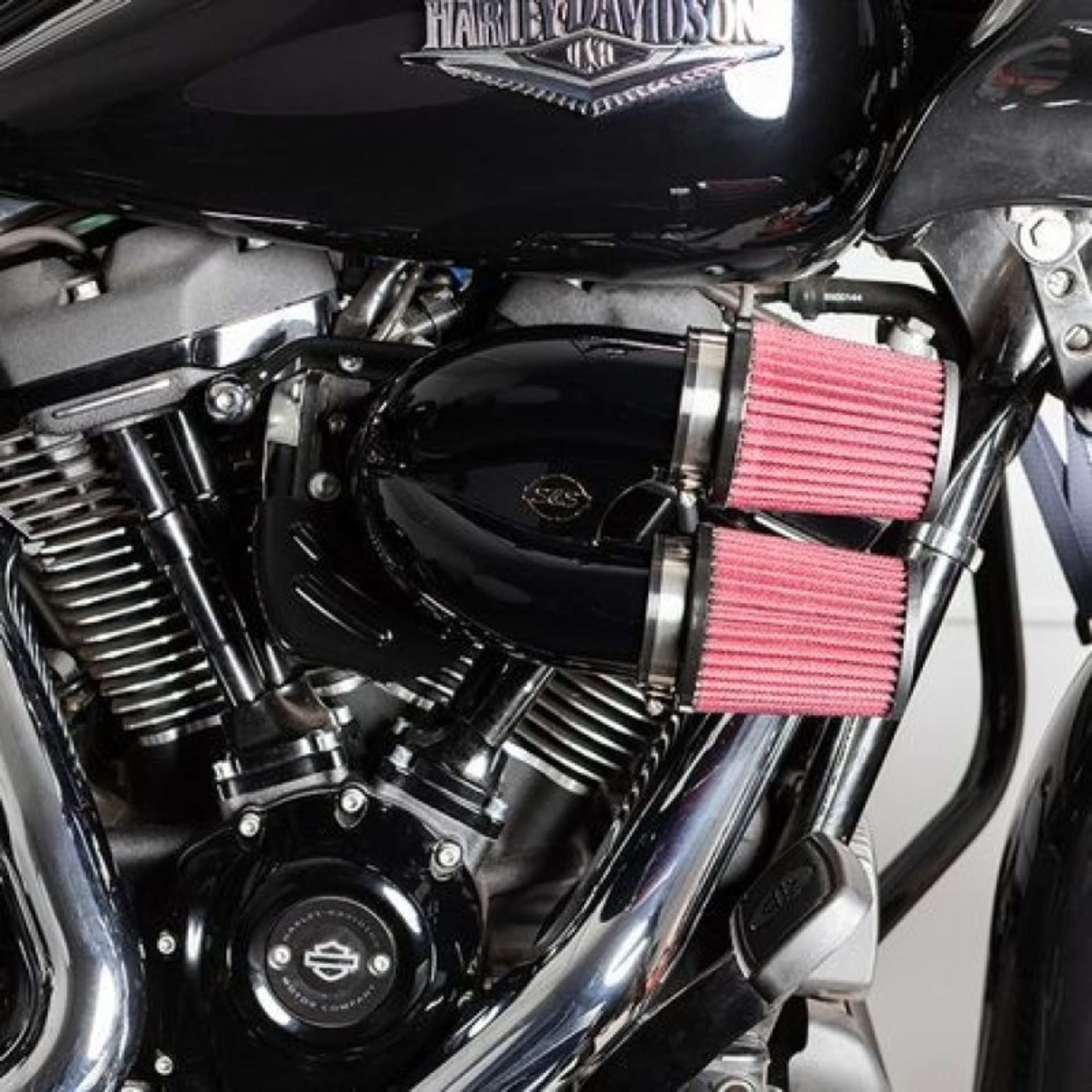 Picture of S&S Cycle 17-21 M8 Models Intake Runner Induction Kit - Gloss Black