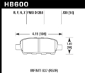 Picture of Hawk Performance HAWK Ceramic Brake Pad Sets - HB600Z.539