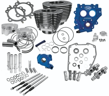 Picture of S&S Cycle 99-06 BT 100in Power Package - Wrinkle Black